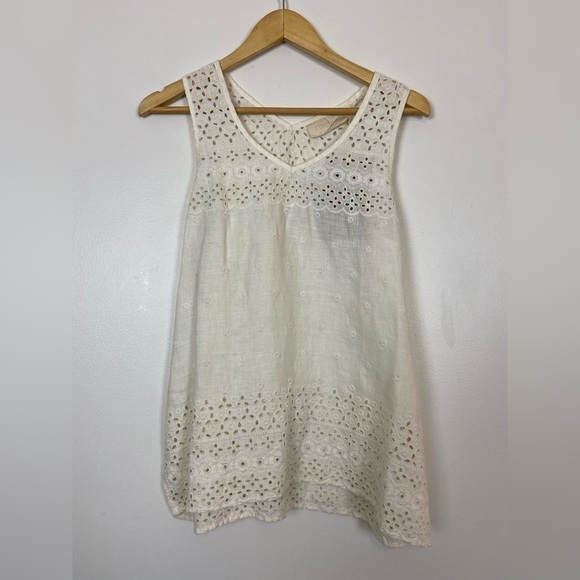 NWT Reistor The Beach Shack Shirt 100% Hemp Eyelet Summer Tank Top - Picture 10 of 16